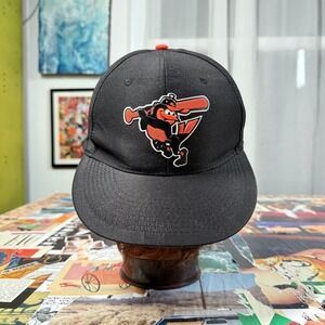 Baltimore Orioles Baseball Hat Fitted Cap‎ Mascot MLB E1EV1N Black Orange